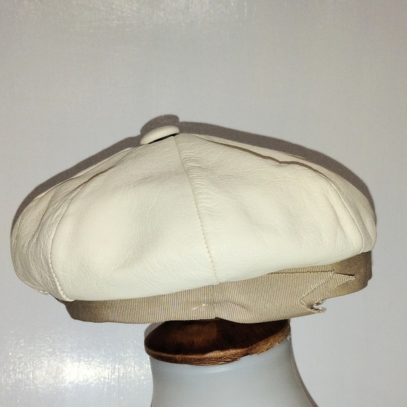 VINTAGE LEATHER BERET NWOT - Picture 8 of 8